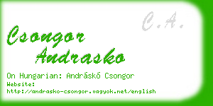 csongor andrasko business card