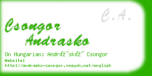 csongor andrasko business card